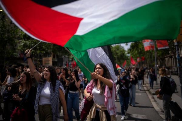 protest to mark the 76th anniversary of the Nakba